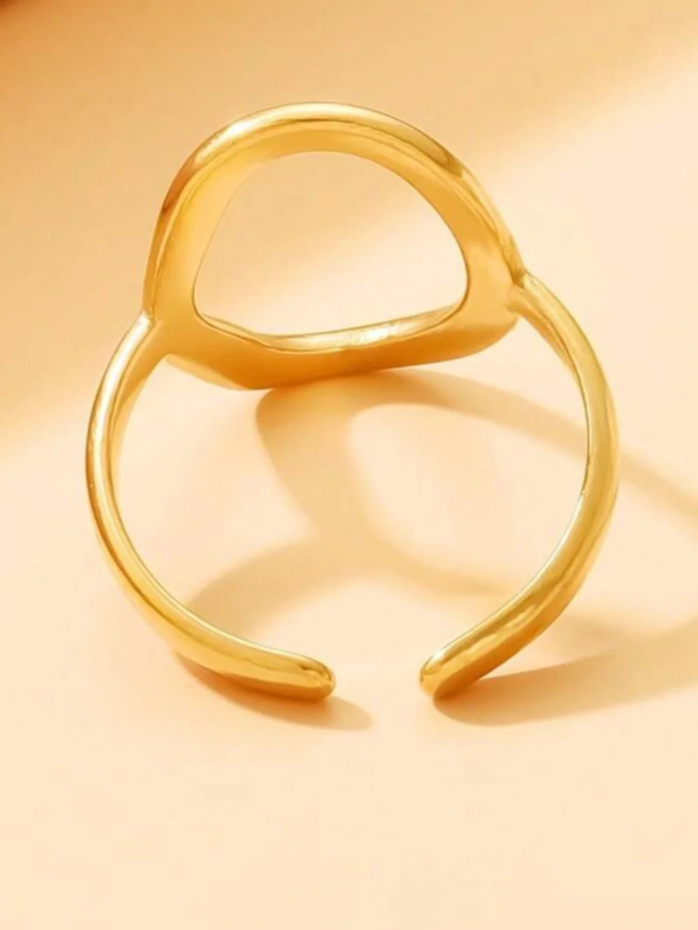 ⚜️⚜️Real Gold plated Open Wave Adjustable Ring - Women's Fashion Jewelry
